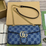 Gucci GG Marmont Small Shoulder Bag 443497 Blue